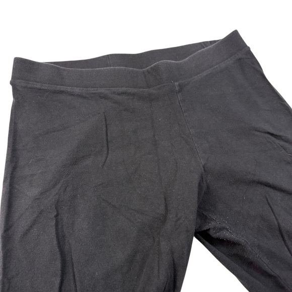 LC Lauren Conrad Leggings Women's Size L Solid Black High Cotton 95/5 Stretch - Picture 2 of 9